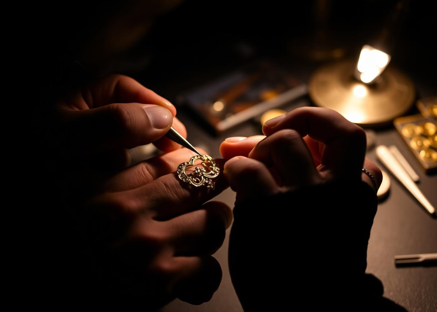 Master jeweller at work